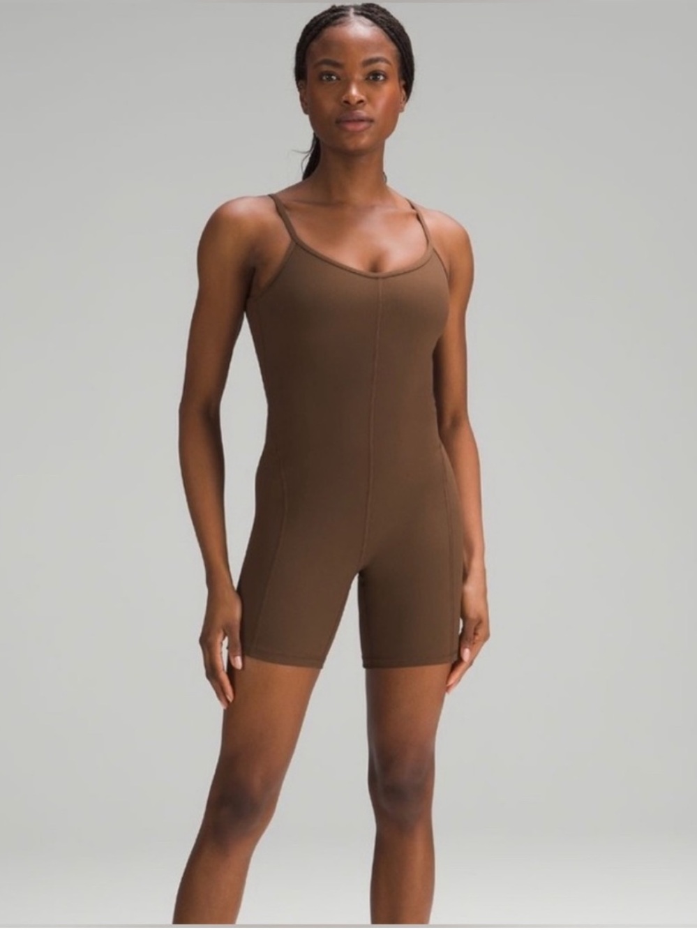 Lululemon ribbed contoured unitard java brown size 6